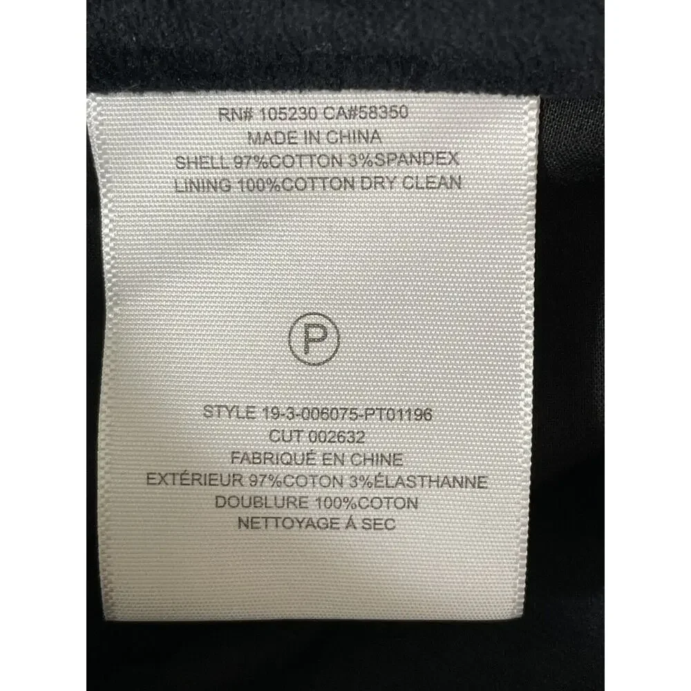 Current Elliott The Vanessa Crop Pants Dark Navy Velvet Womens Size 25 NEW